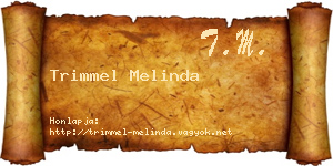 Trimmel Melinda névjegykártya